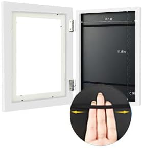 [3-Pack Kids Artwork Frames Changeable - Kids Art Frames Front Opening 8.5 x 11 Holds 150 Pics, Artwork Frames for Kids Art, Kids Art Frame Ideal for Portfolio, Pictures, Drawings (White)