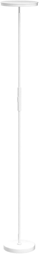 JOOFO Floor Lamp,30W/2400LM Sky LED Modern Torchiere 3 Color Temperatures Super Bright -Tall Standing Pole Light with Remote & Touch Control for Living Room,Bed Room,Office (Pearl White)