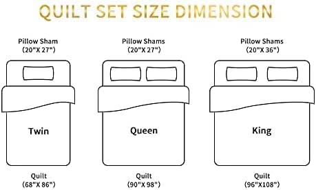 Travan 3-Piece Quilt Set Quilted Bedspread Lightweight Coverlet Set Floral Printed Oversized Quilted Bedding Set with Shams for All Season, Blue Floral, King Size