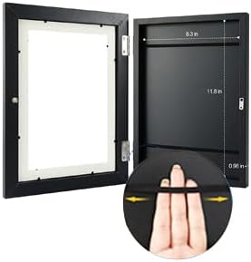 [4-Pack Kids Artwork Frames Changeable - Kids Art Frames Front Opening 8.5 x 11 Holds 150 Pics, Artwork Frames for Kids Art, Kids Art Frame Ideal for Portfolio, Pictures, Drawings (Black)