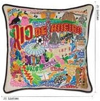 Catstudio Rio De Janeiro Embroidered Decorative Throw Pillow