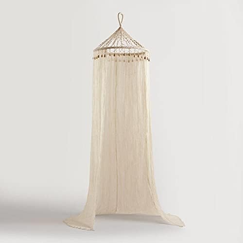 SN HANDICRAFTS Boho Sheer Cotton Macrame Canopy/Macrame Canopy/Macrame Wedding Accessories/Baby Nursery Canopy