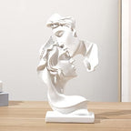 Couples Kiss Sculpture,Abstract Art Couple Sculpture Home Furnishing Resin Statue Decoration Romantic Statue Used for Home Decoration, Wedding, Gift.