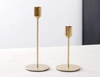 New Modern Metal Gold Candlestick Holders Wedding Decoration Skinny Tapered Candlestick Holder Home Decor Bar Party Candle Holders (S+L)