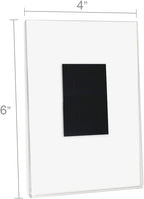 4x6 Clear Acrylic Picture Frame Magnet; Magnetic Acrylic Photo Frames (10)