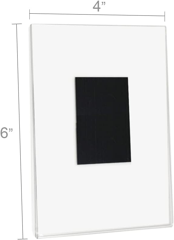 4x6 Clear Acrylic Picture Frame Magnet; Magnetic Acrylic Photo Frames (10)