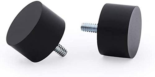 Ivilon Side Window Curtain Rod - End Cap Style Design 1 Inch Pole. 16 to 28 Inch Color Black