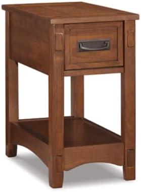 Signature Design by Ashley Breegin New Traditional Wooden Chair Side End Table with 1 Drawer and 1 Fixed Shelf, Brown