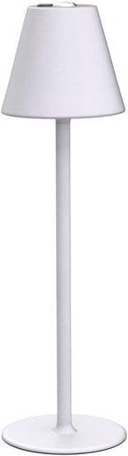 Modern LED Cordless Table Lamp, 4000mAh Rechargeable Battery, 3 Level Brightness Night Light, Metal Shell, Minimalist Design, for Couples Dinner/Coffee Table/Restaurant/Bedroom, White