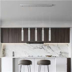 Kitchen Island Lighting Modern Light Fixture Chrome Pendant Light Dimmable LED Chrome Finish Mini Crystal Pendant Lights for Dining Room Living Room（5-Light）