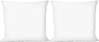Lincove Euro Throw Pillow Insert Square 20"x20" Pillow – Made in Canada, 100% Cotton Shell, Down Alternative Filling, Vegan-Friendly, Hypoallergenic - Decorative Couch Pillows, 2 Pack