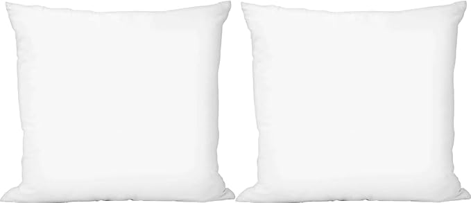 Lincove Euro Throw Pillow Insert Square 20"x20" Pillow – Made in Canada, 100% Cotton Shell, Down Alternative Filling, Vegan-Friendly, Hypoallergenic - Decorative Couch Pillows, 2 Pack