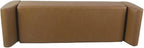 HomePop Modern Storage Bench with Wood Legs Home Décor|Bench with Storage for Living Room & Bedroom - Faux Leather Brown