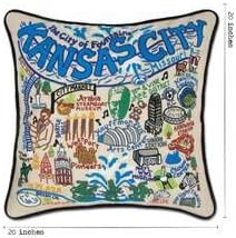 Catstudio Kansas City Embroidered Decorative Throw Pillow