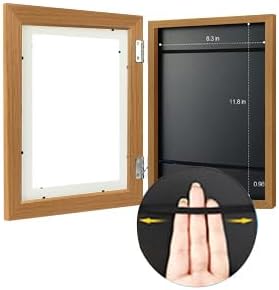 [4-Pack Kids Artwork Frames Changeable - Kids Art Frames Front Opening 8.5 x 11 Holds 150 Pics, Artwork Frames for Kids Art, Kids Art Frame Ideal for Portfolio, Pictures, Drawings (Wood)