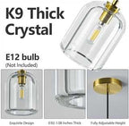 Modern Gold Pendant Lights Kitchen Island Ceiling Chandelier Indoor Crystal Hanging Light Fixtures for Dining Room Kitchen Living Room Bedroom（3Pack）