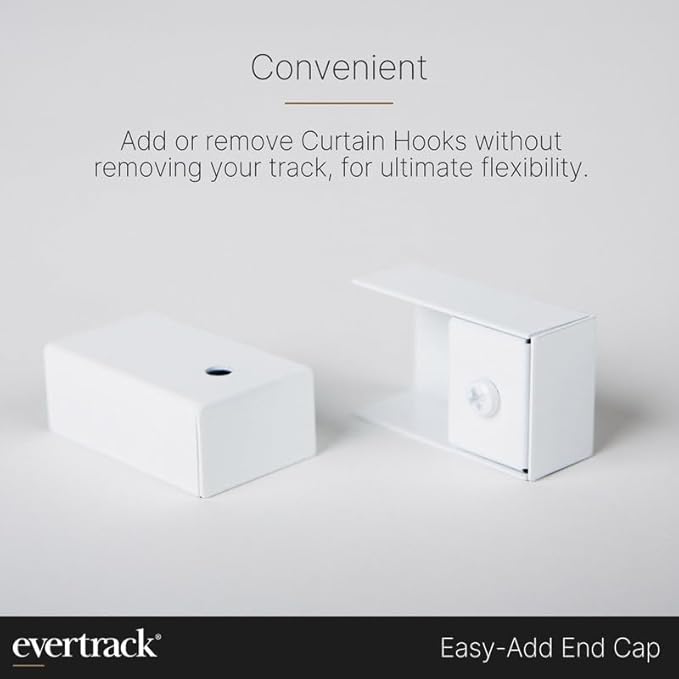 Curtain Track - Ceiling Mounted Curtain Rail for Curtains, Drapes, and Room Dividers - USA Made - Medium (16 Feet), Pure White