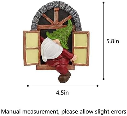 Whimsical Fairy Garden Gnome Statue, Tree Faces Decor Outdoor -5.9 Inch, Funny Garden Tree Decoration,Ideal Patio Yard Lawn Porch Decoration