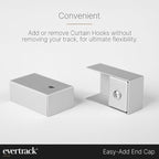 Curtain Track - Ceiling Mounted Curtain Rail for Curtains, Drapes, and Room Dividers - USA Made - Medium (16 Feet), Anodized Silver