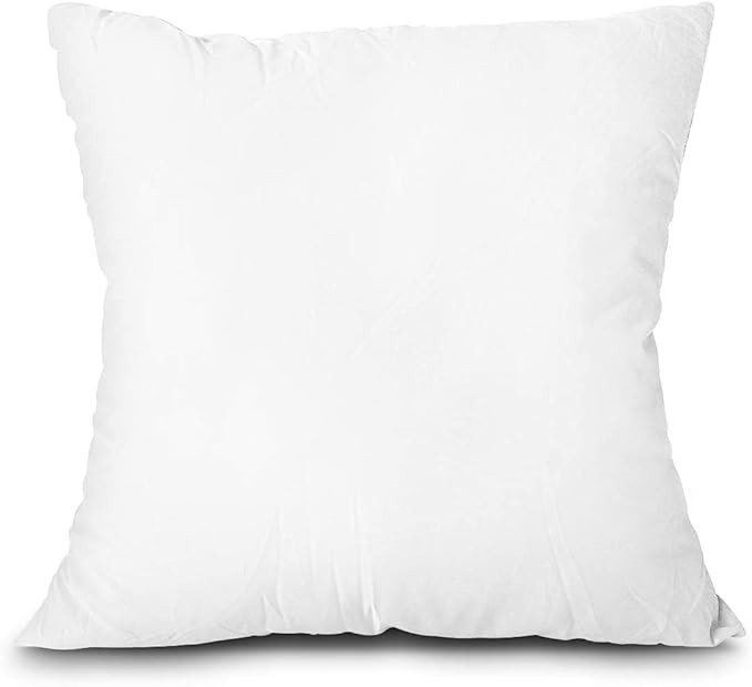 22 x 22 Throw Pillow Inserts, Square Form Cushion Stuffer for Garden, Bench, Patio, Lightweight Soft Fillers for Sofa, Bed, and Home Décor