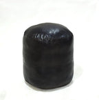 Round Shaped Goat Leather Handmade Eco-Friendly Chocolate Brown Pouf - Round Pouf, 16"x16"x16", Plain Solid Pouf, Goat Leather Pouf, Recycled Foam with Fibre Fill Stuffed Pouf, Seating Pouf PF12