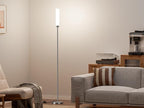 LED Floor Lamp with Remote Control, 65" Standing lamp with Stepless Adjustable 3000K-6500K Colors & 5%-100% Brightness, Foot Switch(Deep Grey)
