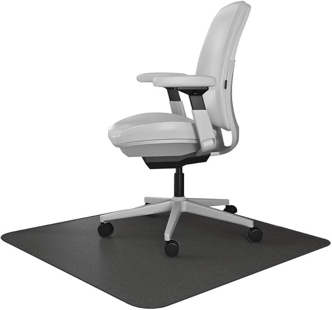 Resilia Office Desk Chair Mat - for Low Pile Carpet (with Grippers) Black, 30 Inches x 48 Inches, Made in The USA