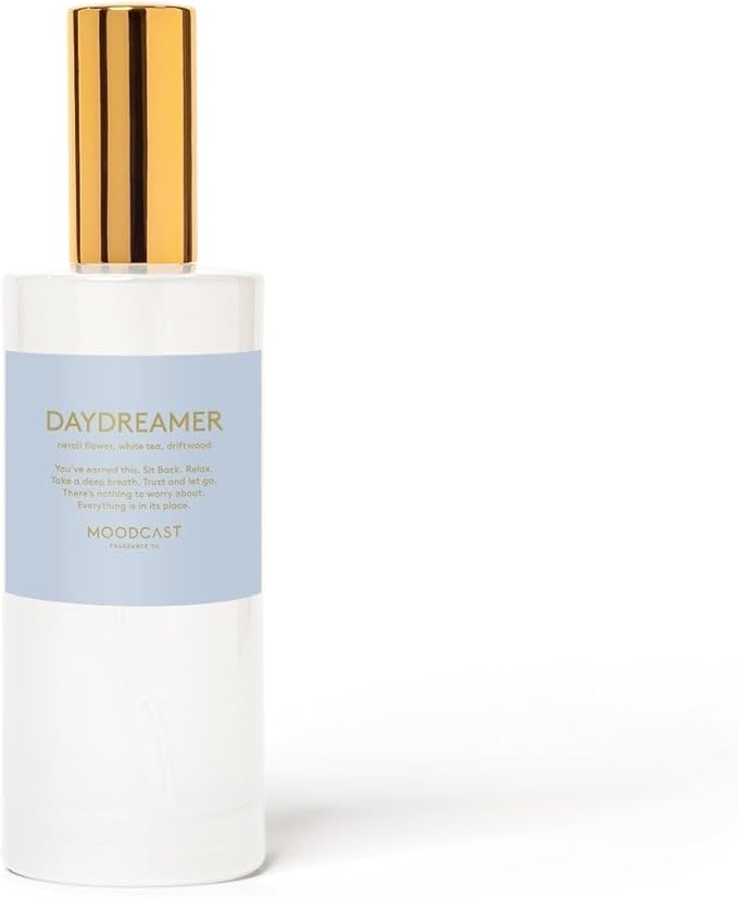 Moodcast Day Dreamer Luxury Room and Linen Spray – Air Freshener & Room Spray for Bedding Fabric & Home – Neroli Flower, Driftwood & White Tea, Clean Fragrance, Paraben Free, Sulfate Free – 3.4oz