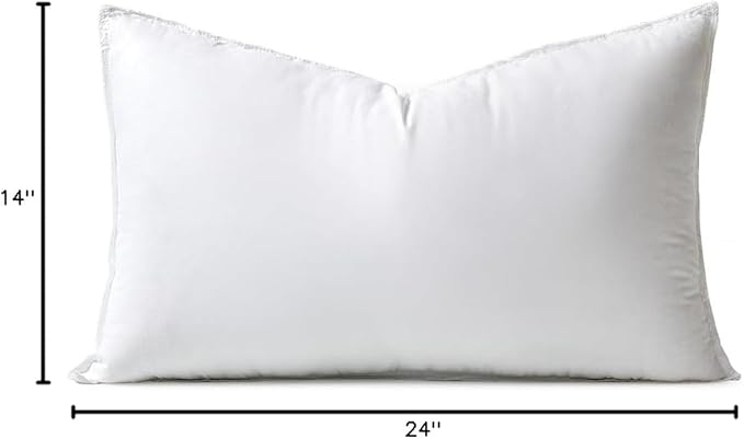 MIULEE 14x24 Down Alternative Pillow Insert Decorative Throw Pillow 14 x 24 Inch Body Bed Sleeping Ultra Soft Fluffy Form for Sofa Couch Bed