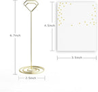 12pcs Unique Table Number Holders with 14pcs Place Cards, Table Number Stands, Picture Clips Name Card Photo Holder for Wedding Birthday Party Baby Shower