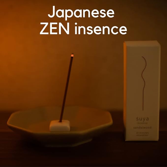 suya Japanese Incense Sandal Wood with Holder 30pcs Stick 10minitus rerax