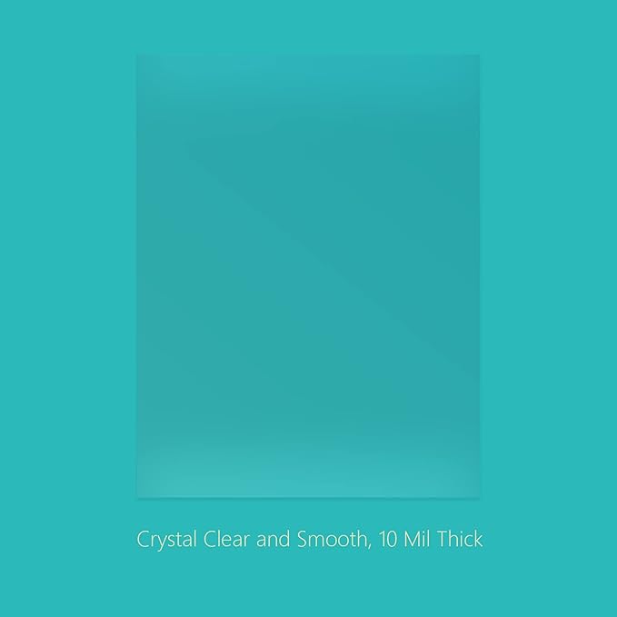 Binditek 200 Pack 10 Mil PVC Binding Report Covers, 8.5 x 11 Inches, Letter Size, Square Corners, Un-Punched, Office Supplies