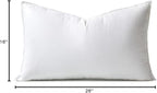 MIULEE 16x26 Down Alternative Pillow Insert Decorative Throw Pillow 16 x 26 Inch Body Bed Sleeping Ultra Soft Fluffy Form for Sofa Couch Bed