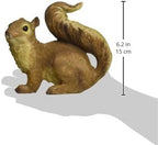Design Toscano Scamper the Woodland Squirrel Outdoor Garden Statue, 7 Inch Tall, Cast Stone Resin, Brown Finish