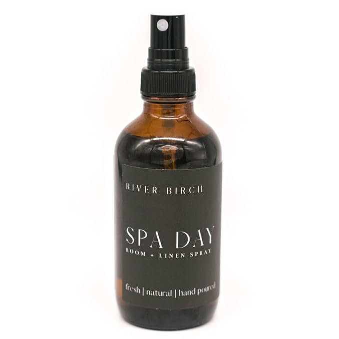 River Birch Spa Day Scented Linen and Room Spray | Home Fragrance | 4 oz Glass Amber Bottle | Luxury Signature Scent | Handmade in Texas