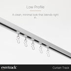 Curtain Track - Ceiling Mounted Curtain Rail for Curtains, Drapes, and Room Dividers - USA Made - Small (8 Feet), Satin Brass