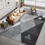 HOMFINE Washable Modern Area Rug - Geometric Style 4x6 Rugs for Living Room, Bedroom, Machine Washable Rug Soft Non Slip Non Shedding Area Rug - Grey, 4'x6'