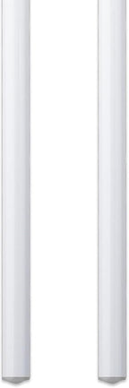 Curtain Wand - Aluminum Curtain and Drapery Pull Rod with Stainless Steel Hardware for Curtains, Draperies, and Room Divider Curtains - 48 Inches, White - Pack of 2