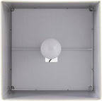 SUNMORY Shelf Floor Lamp with 3-Way Dimmable LED Bulb, Modern Square Standing Lamp with Shelves and White Shade, Corner Display Bookshelf Lamp for Living Room and Bedroom(White)