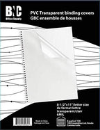 BNC 6 Mil 8-1/2 x 11 Inches, Letter Size PVC Binding Covers - Pack of 100, Clear