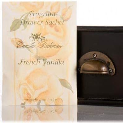 Camille Beckman Premium Fragrant Drawer Sachet, French Vanilla, 0.3 Ounce
