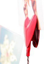 8-Branch Family Tree Picture Frame Holder, Card Photo Clips Holder Desk Stand for Memo Paper Note Photo Christmas Wedding Card Display (Red Heart)