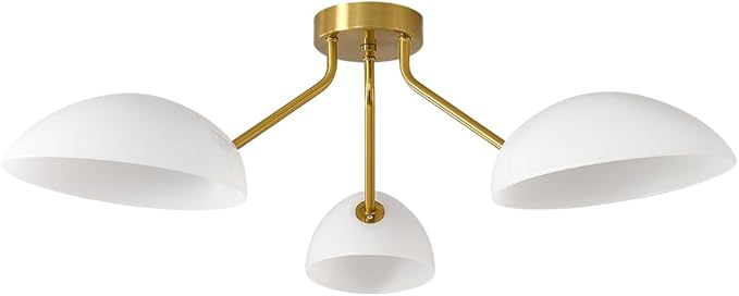 31.5”Gold-Plated Modern Ceiling Light Chandelier Light Fixture for Bedroom and Living Room Ceiling - Adjustable Light and Color with Acrylic lampshade - Sputnik Ceiling Light