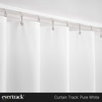 Curtain Track - Ceiling Mounted Curtain Rail for Curtains, Drapes, and Room Dividers - USA Made - Mini (4 Feet), Pure White