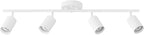 Globe Electric Pratt 4-Light Track Lighting, Matte White, Bulb Not Included