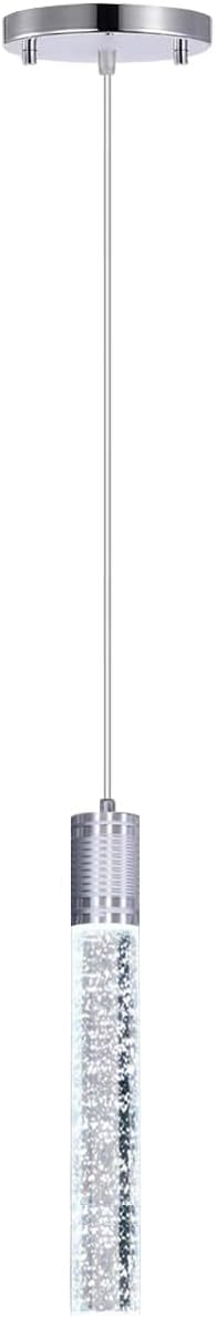 3 Lights Independent Kitchen Island Dining Room Light Pendant Light Fixtures Bubble Crystal Chandeliers Modern Kitchen Island Lighting Chandeliers Fixtures LED Lampara, 6000K LED Bulbs Included