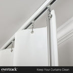 Curtain Wand - Aluminum Curtain and Drapery Pull Rod with Stainless Steel Hardware for Curtains, Draperies, and Room Divider Curtains - 48 Inches, Satin Nickel - Pack of 2