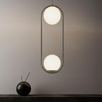 𝗠𝗢𝗗 𝗟𝗜𝗚𝗛𝗧𝗜𝗡𝗚 Jewels & Pearls | Modern Black Pendant Light Fixture, Globe Pendant Light for Kitchen Island Lighting, Dimmable LED Bulb Included, 1 Pack (Black | Warm White | Long Oval)