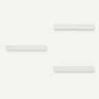 Amazon Basics Wood Floating Wall Shelves, Pack of 3, White, 15.8" x 5" x 1.8"