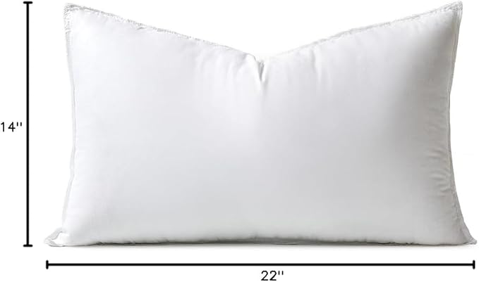 MIULEE 14x22 Down Alternative Pillow Insert Decorative Throw Pillow 14 x 22 Inch Body Bed Sleeping Ultra Soft Fluffy Form for Sofa Couch Bed